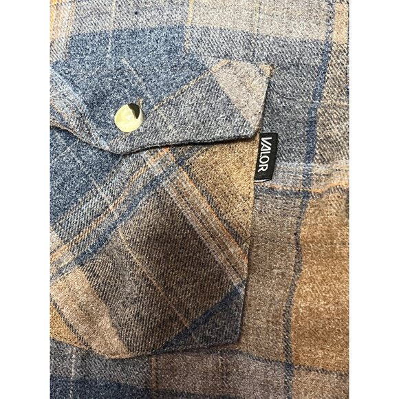Valor Collective Plaid Flannel Shirt S Soft 2 Pocket Boho Comfortable - Picture 9 of 16
